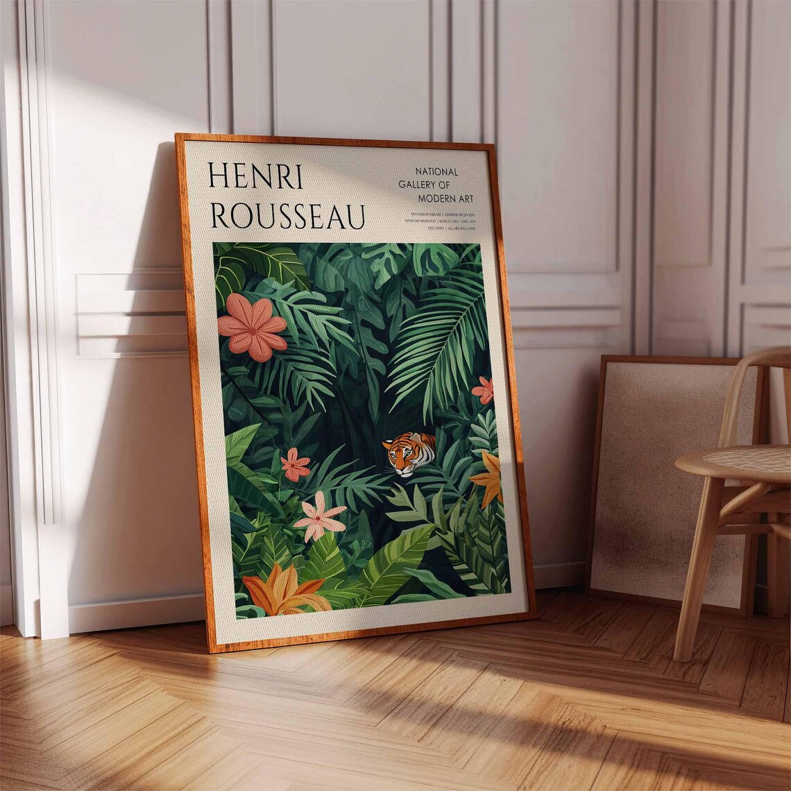 Henri Rousseau Tiger Jungle Tropical Leaves Exhibition Poster - Image 3