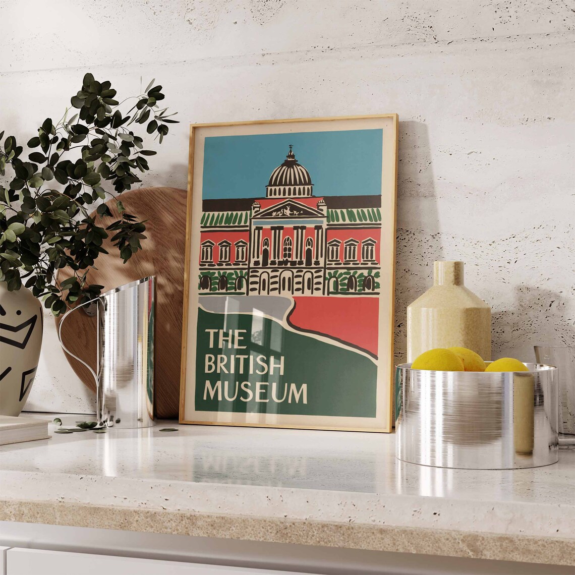 The British Museum Poster London Print London Art London Poster London Travel Print William Morris Print Vintage Decor - Image 2