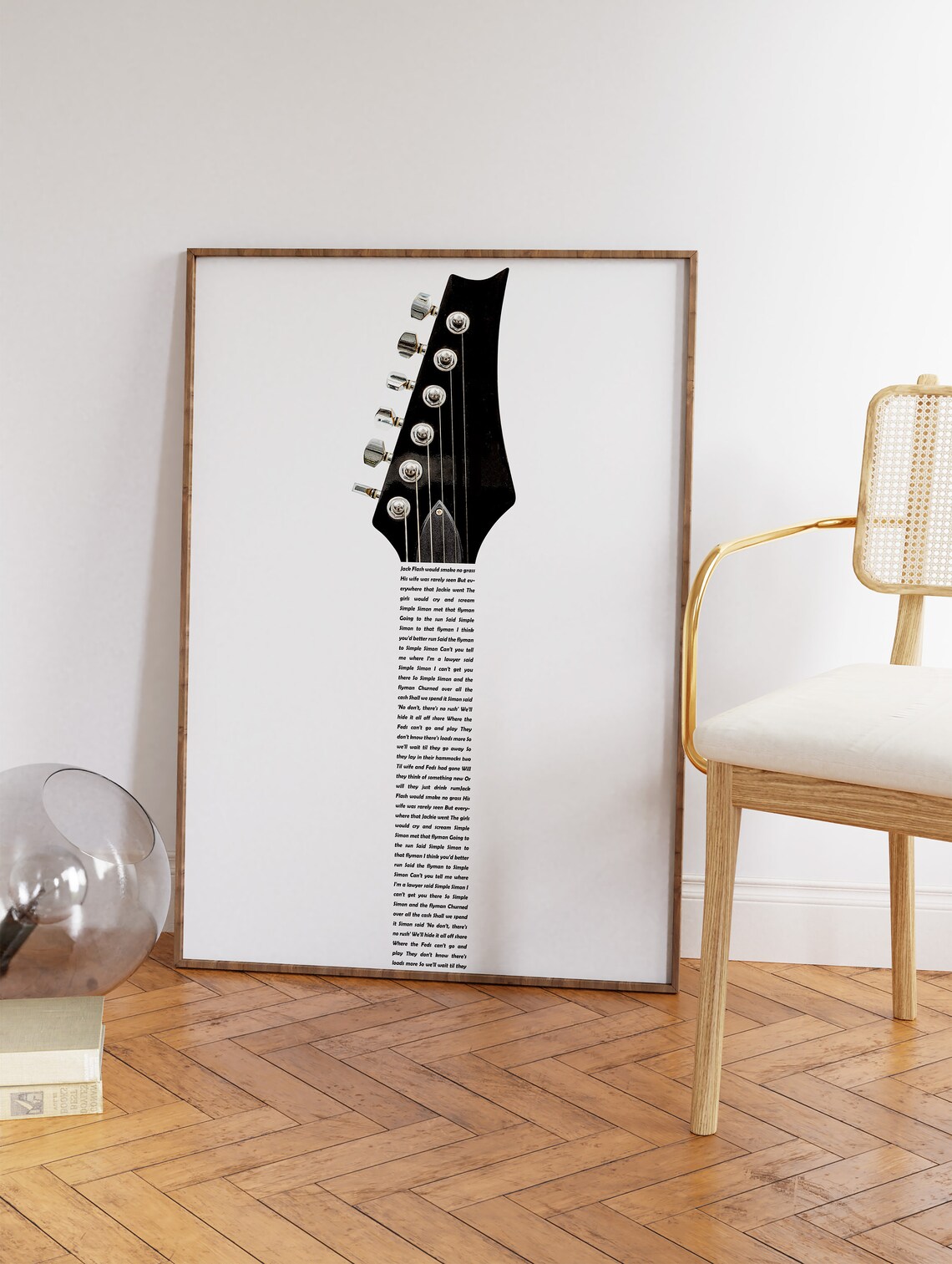 Custom Guitar Lyrics Print, Personalized Music Poster - Image 3