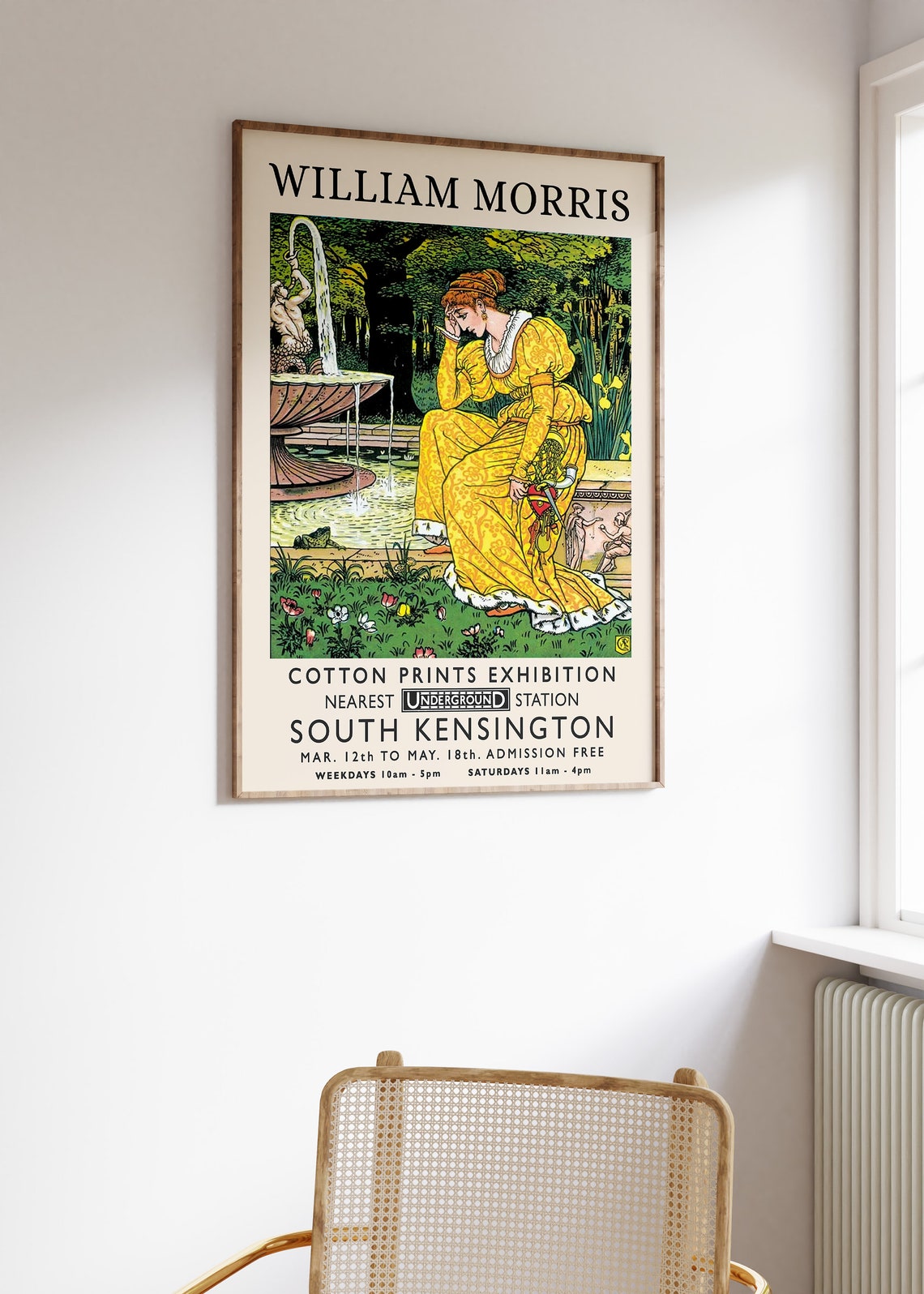 William Morris Cotton Prints Exhibition South Kensington Poster - Image 2