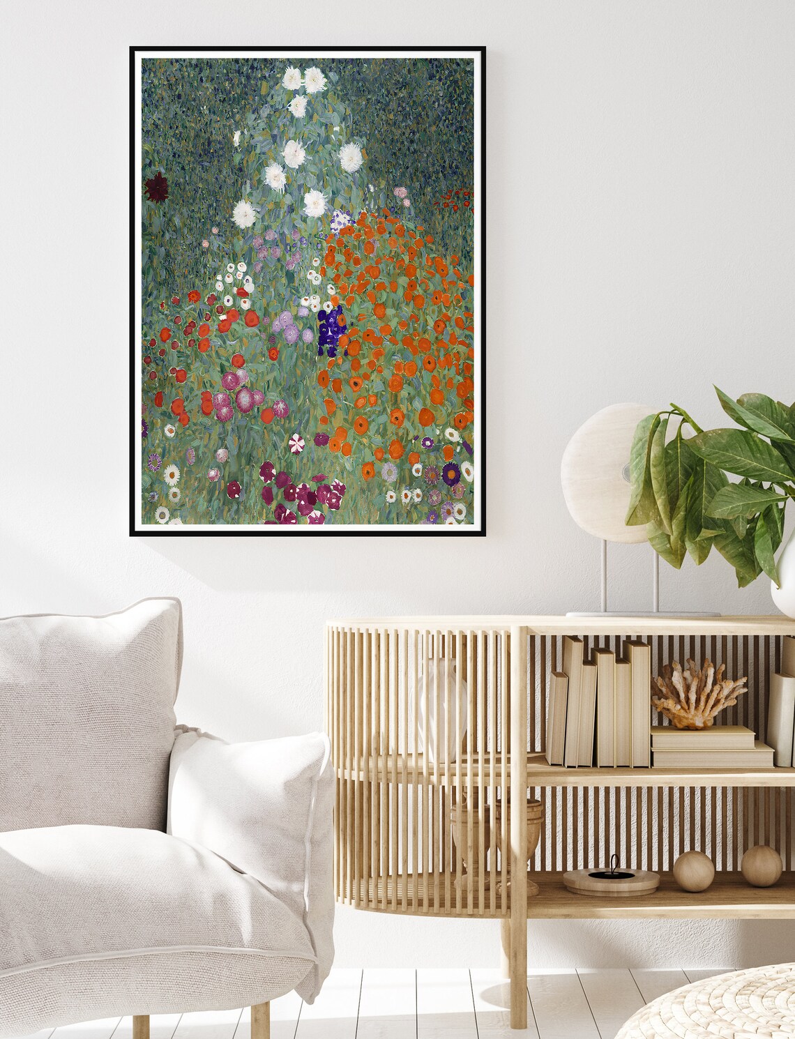 Gustav Klimt Flower Garden Colorful Blooming Meadow Art Poster - Image 2