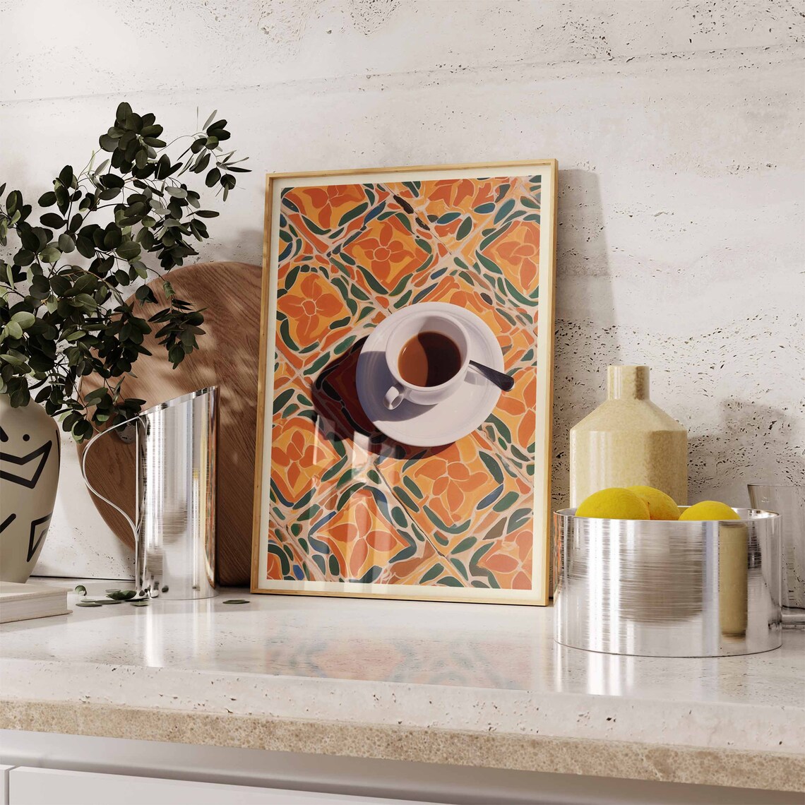 Moroccan Coffee Vintage Cafe Wall Art Print - Image 3