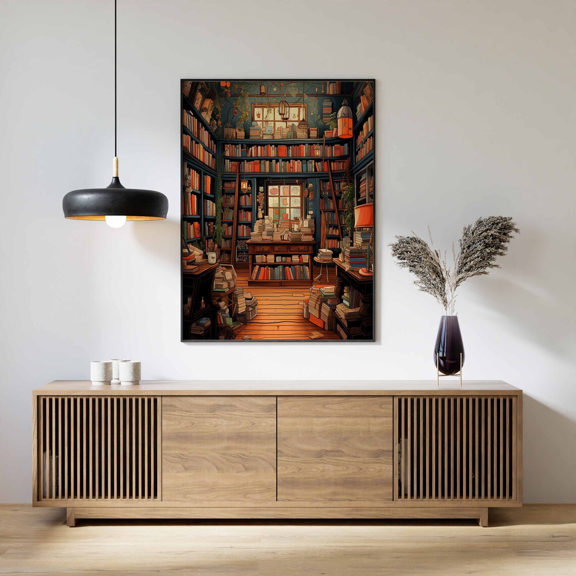 Vintage Book Store Poster, Reading Gift Art Print - Image 3