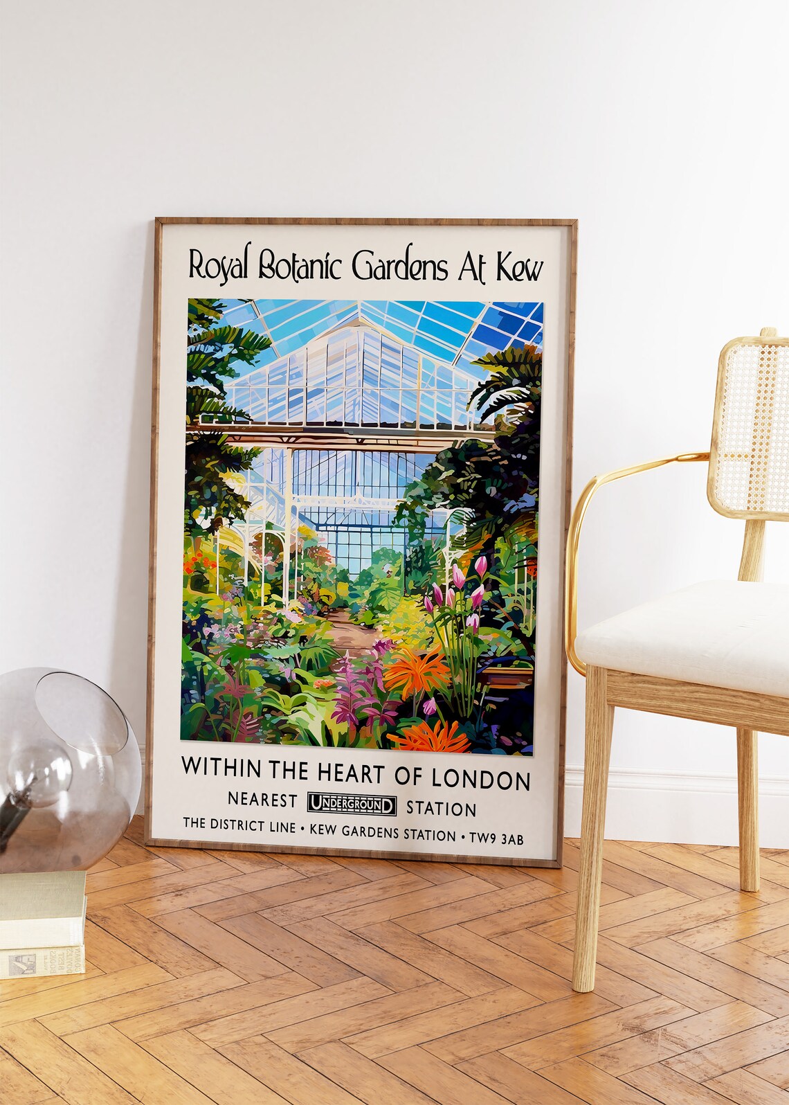 Royal Botanic Gardens At Kew London Glasshouse Travel Poster - Image 2