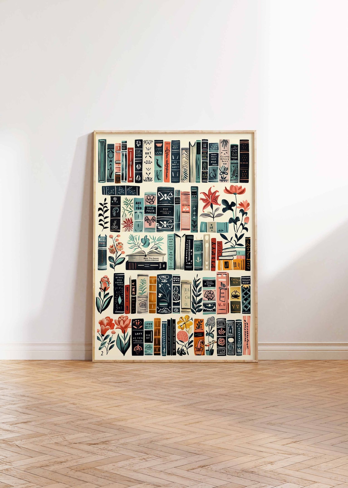 Vintage Library Poster, Retro Book Lovers Art - Image 3