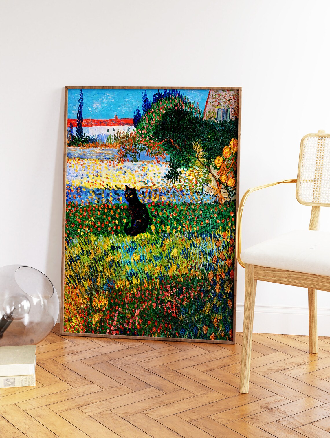 Van Gogh Cat Print, Garden at Arles Poster - Image 3