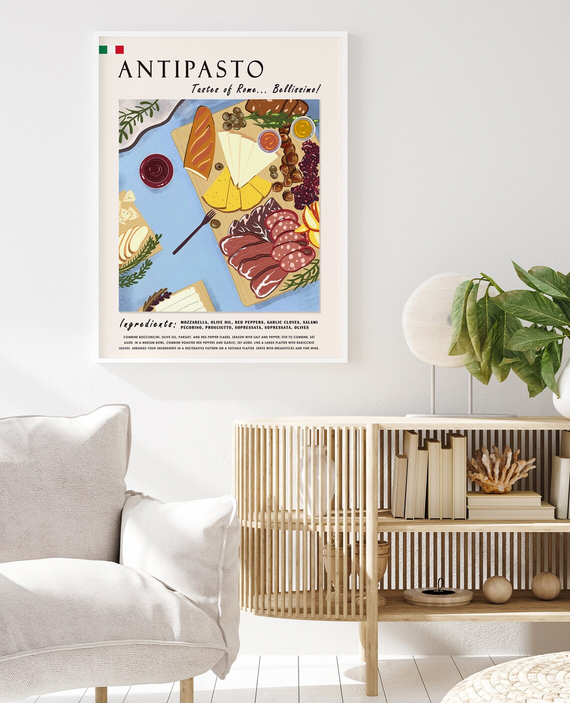 Italian Food Poster, Rome Travel Poster Art Print - Image 2