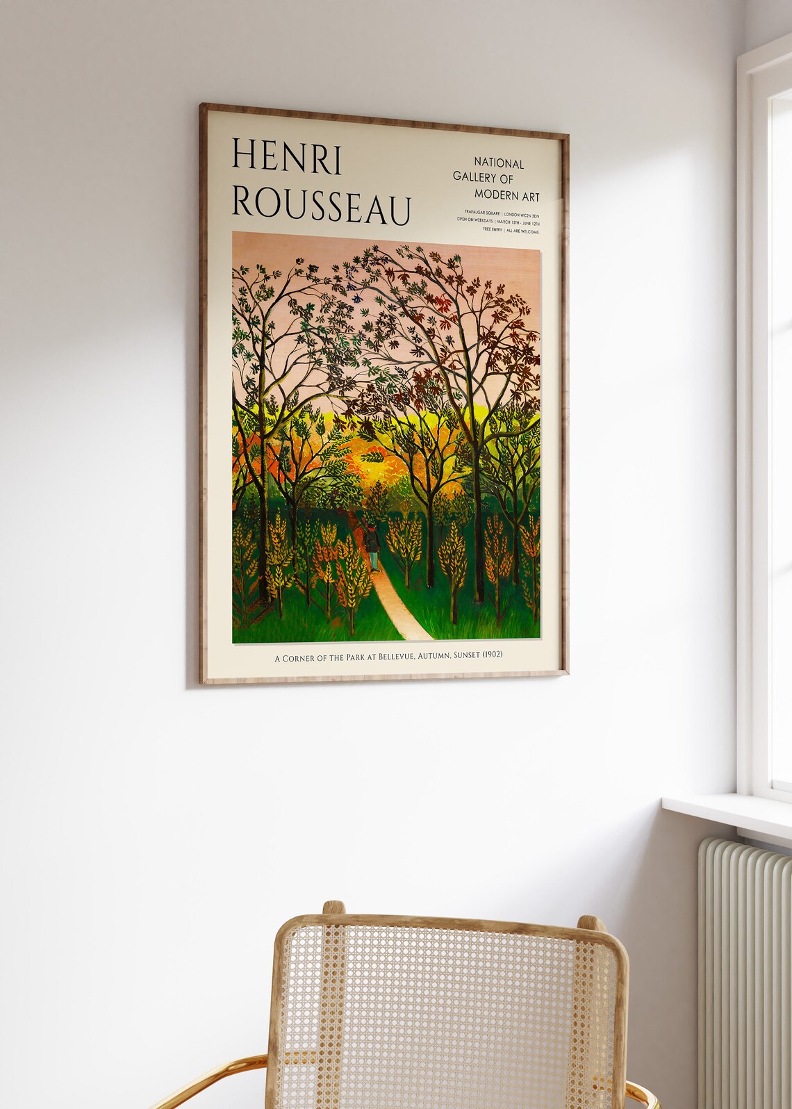 Henri Rousseau Bellevue Autumn Sunset Park Poster National Gallery London - Image 2