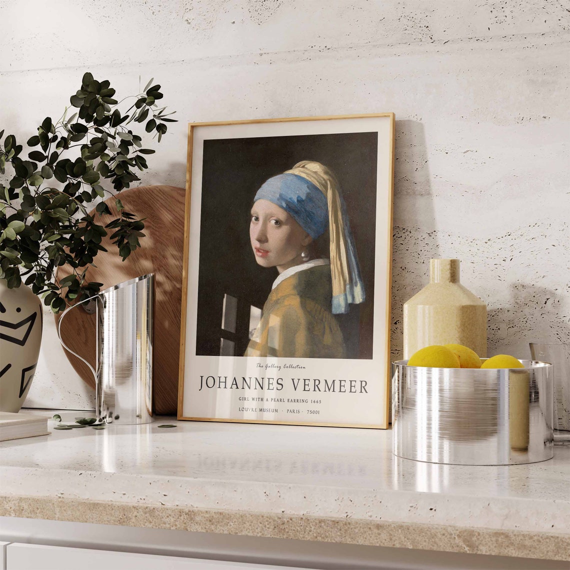 Johannes Vermeer Girl with a Pearl Earring Print 1665 Gallery Art - Image 3