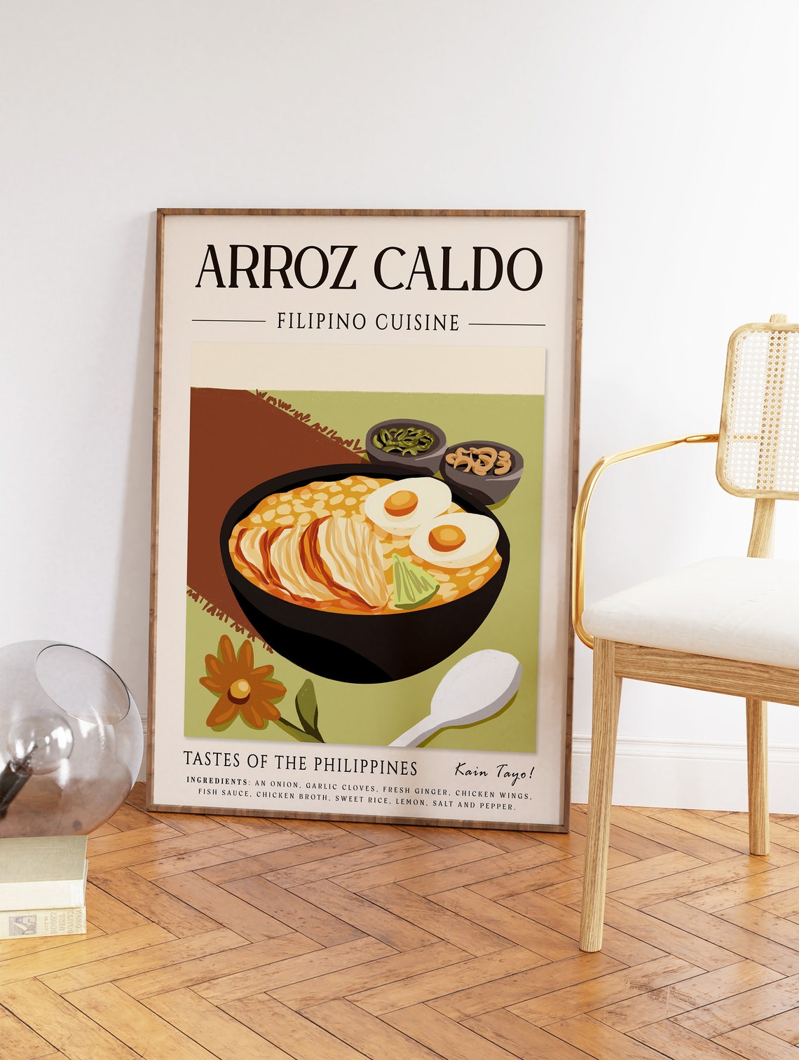 Arroz Caldo Filipino Food Poster Filipino Food Print Philippines Food Kitchen Poster Kitchen Decor Asian Food Print Food Gift - Image 2
