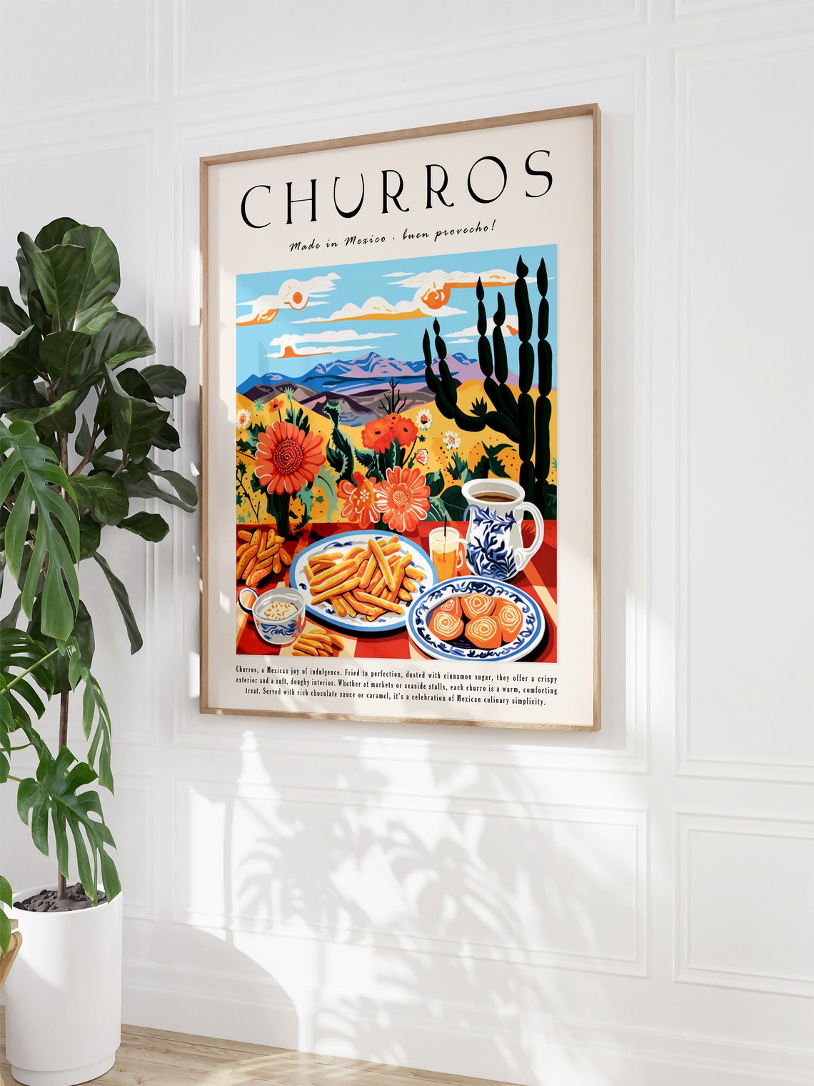 Churros Made in Mexico Dessert Latin Food Art Kitchen Poster - Image 3