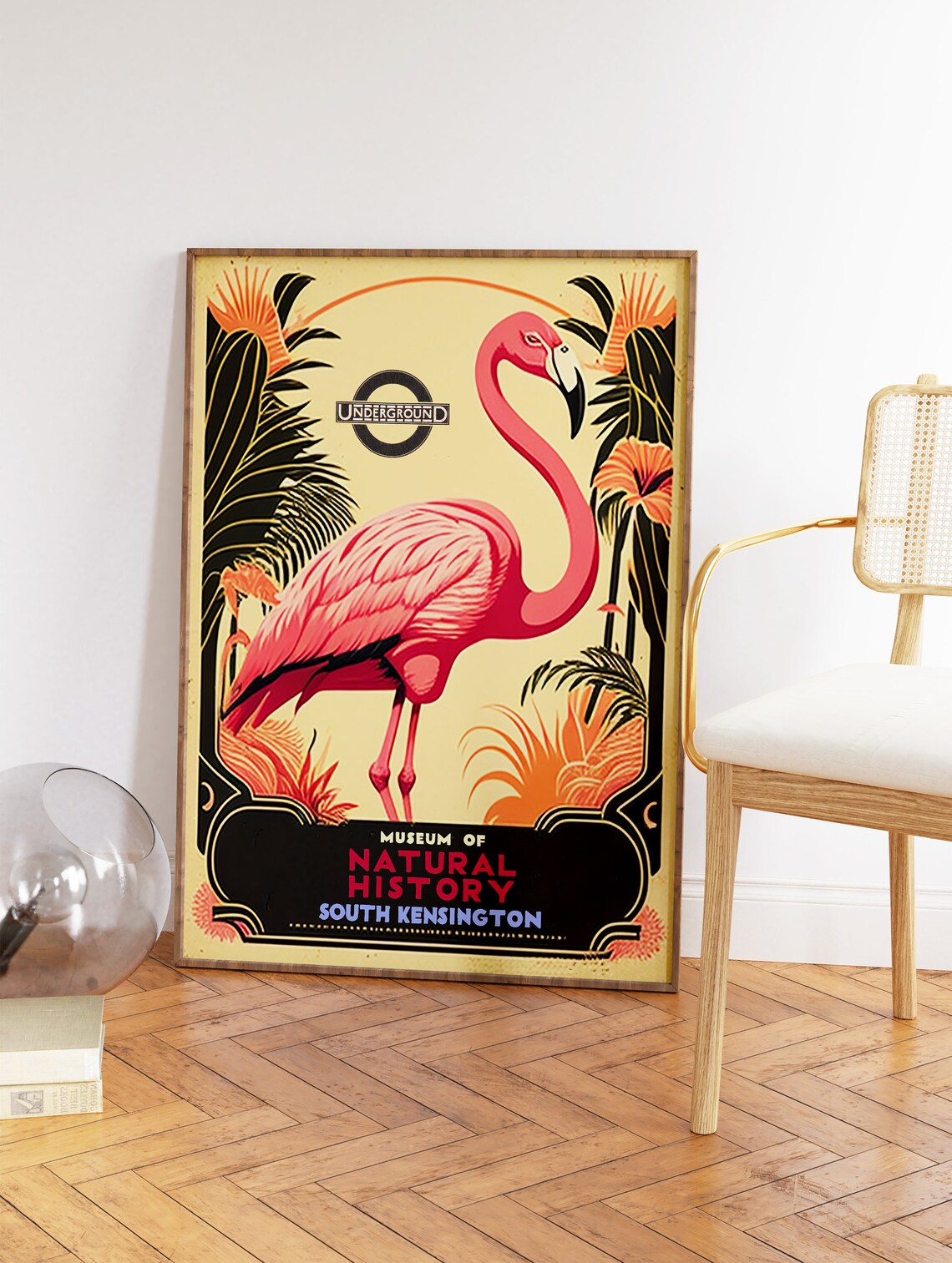 Vintage Museum Of Natural History Poster Flamingo Retro Museum Print Vintage Museum Print Vintage Wall Art Animal Art Gift A1a2a3a4 - Image 2