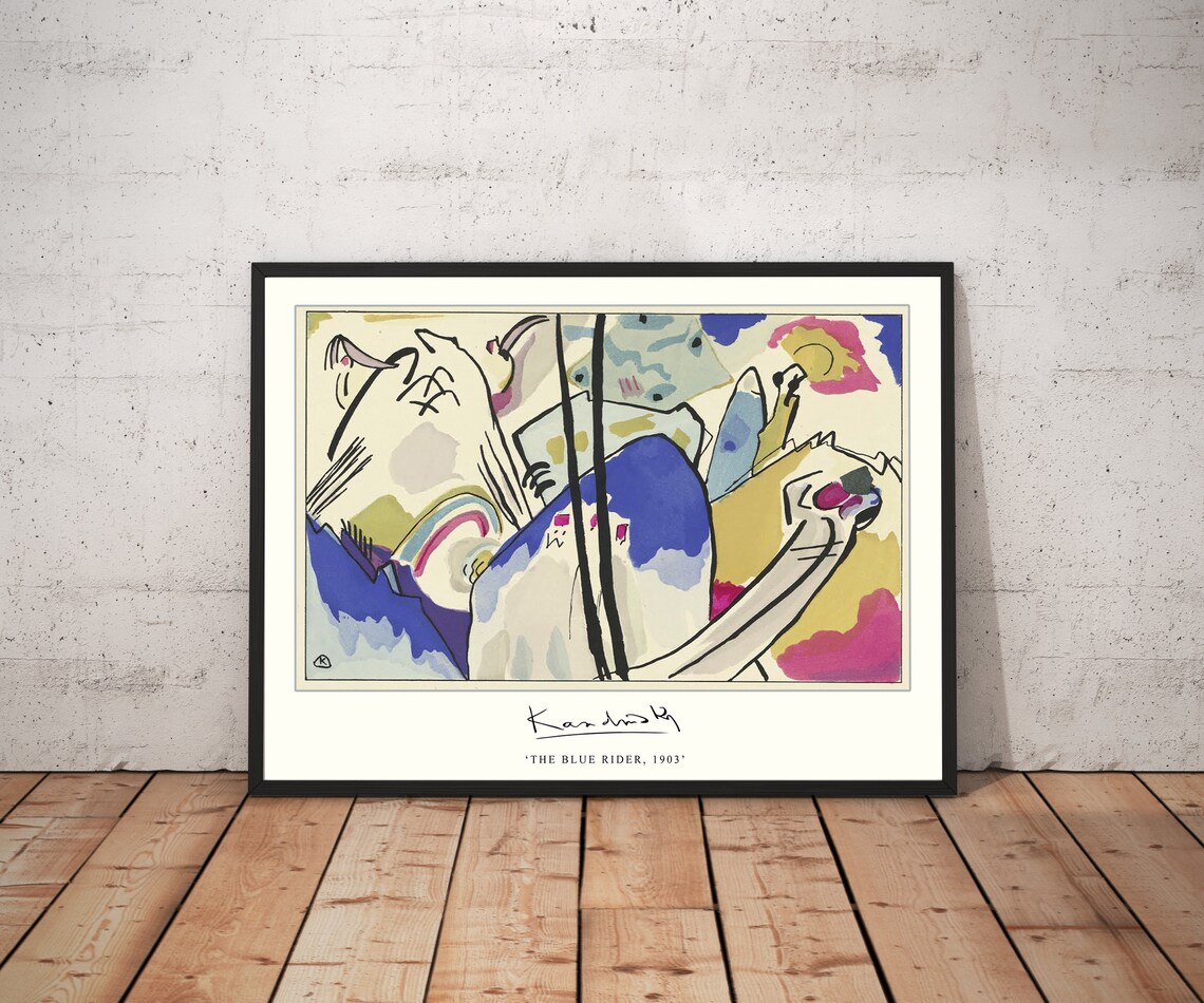 Kandinsky The Blue Rider Bauhaus Abstract Art Print - Image 2