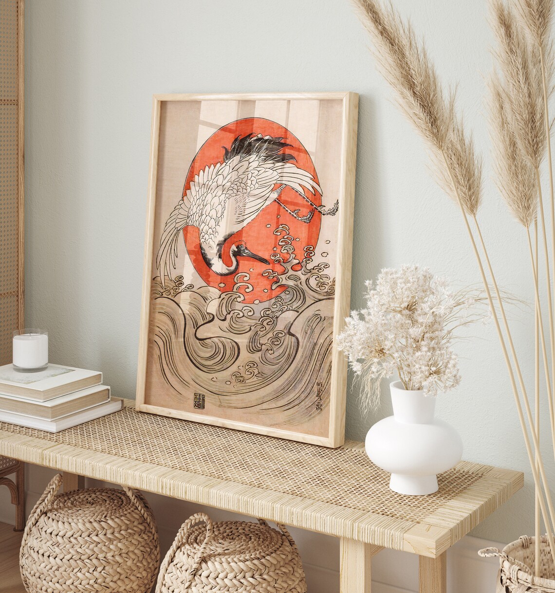 Ogata Korin Cranes Japanese Art Poster Print - Image 3