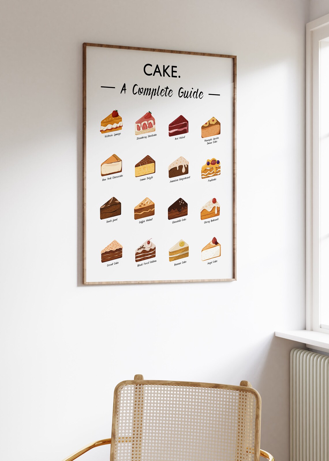 Cake Retro Dessert Art Print, Kitchen Wall Art - Image 2