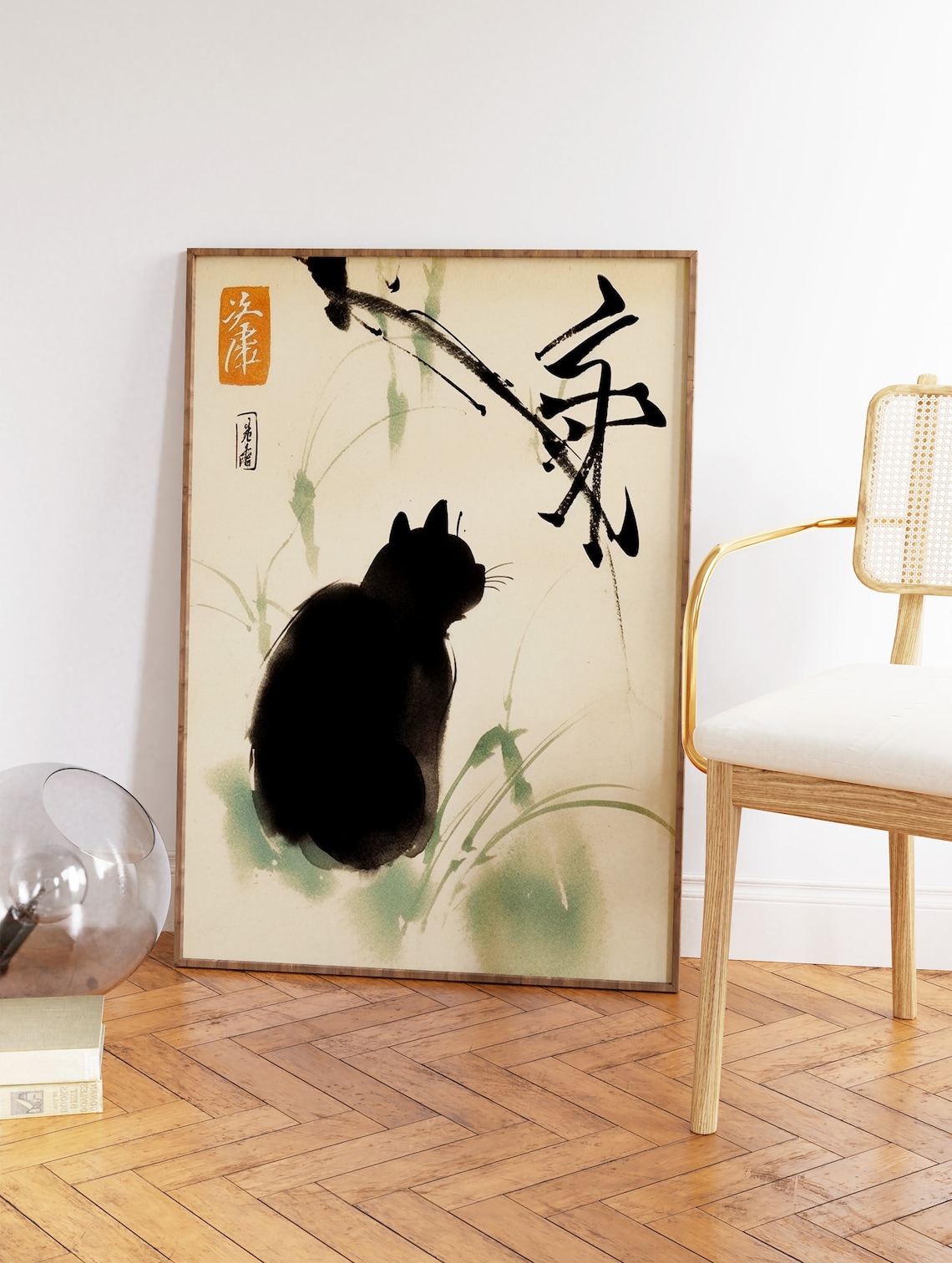 Vintage Japanese Cat Poster, Ukiyo-E Cat Print - Image 2