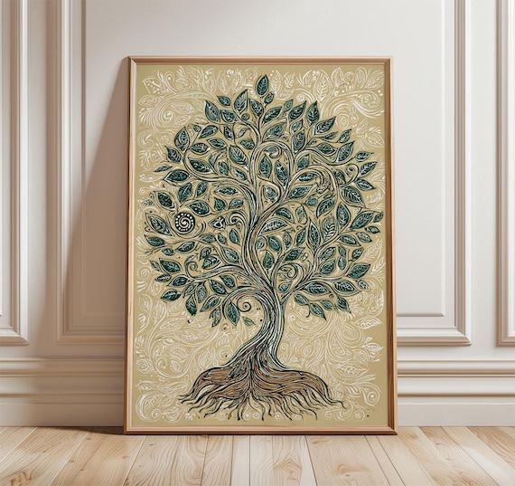 Tree Of Life Poster, Modern Minimalist Art Print