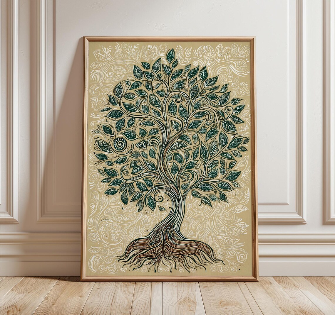 Tree Of Life Poster, Modern Minimalist Art Print