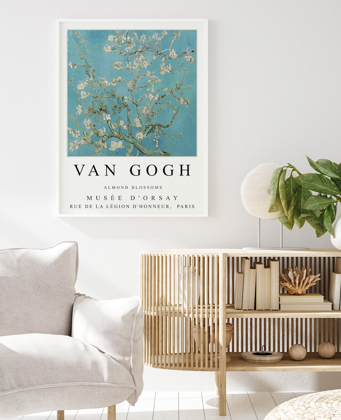 Van Gogh Almond Blossom Exhibition Poster, Vintage Art Print - Image 2