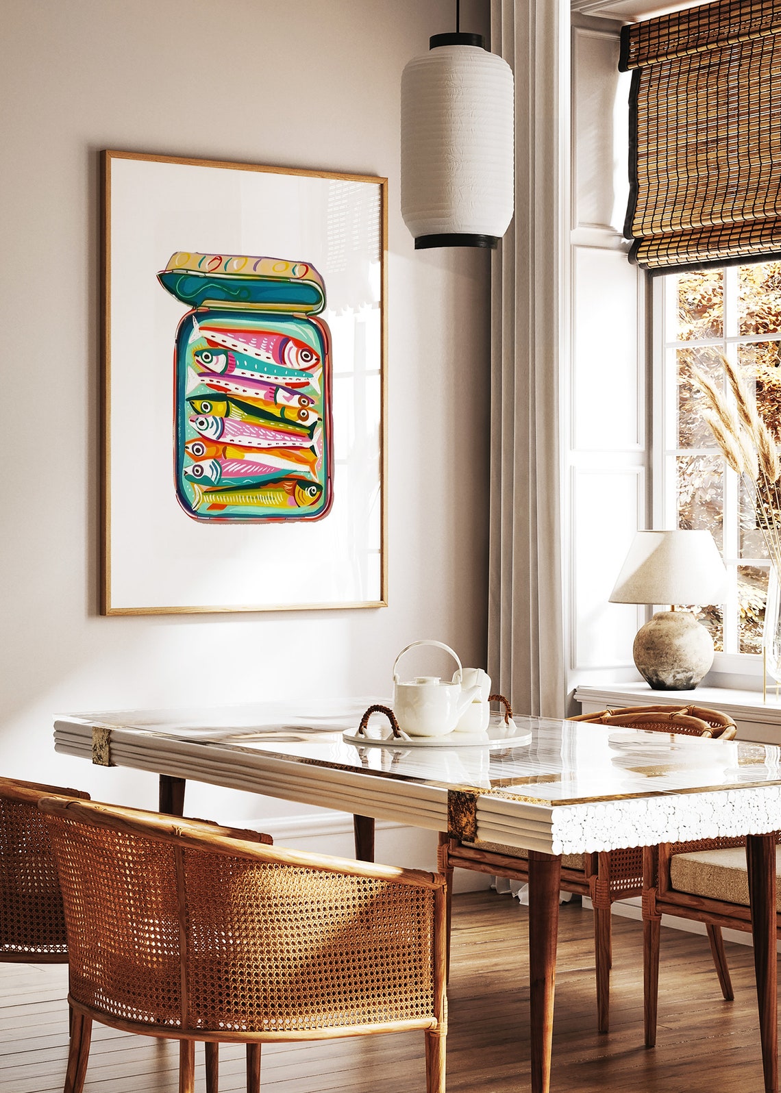 Sardine Tin Colorful Fish Pop Art Kitchen Wall Fun Decor Poster - Image 2