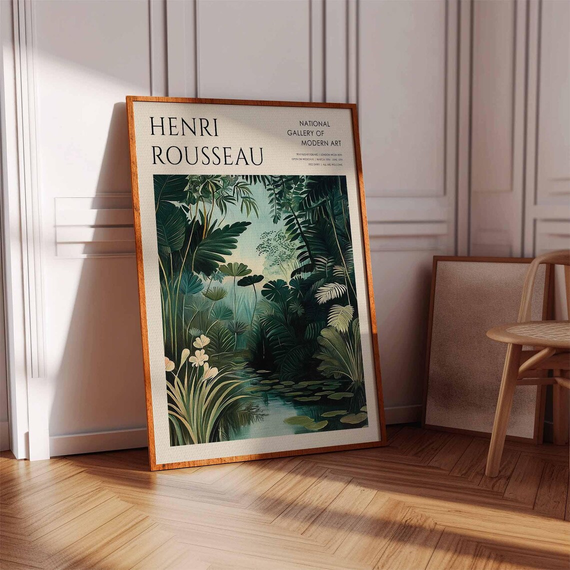 Henri Rousseau Jungle Pond with Lily Pads National Gallery Poster - Image 2
