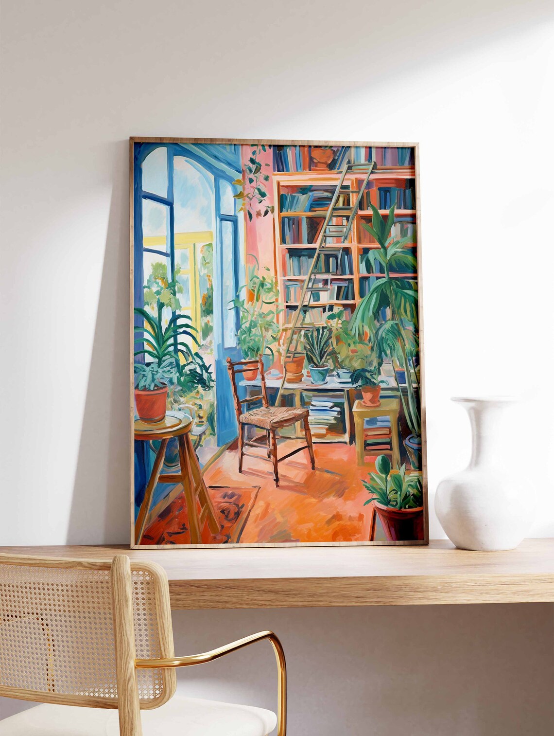 Vintage Library Poster, Reading Gift Art Print - Image 3