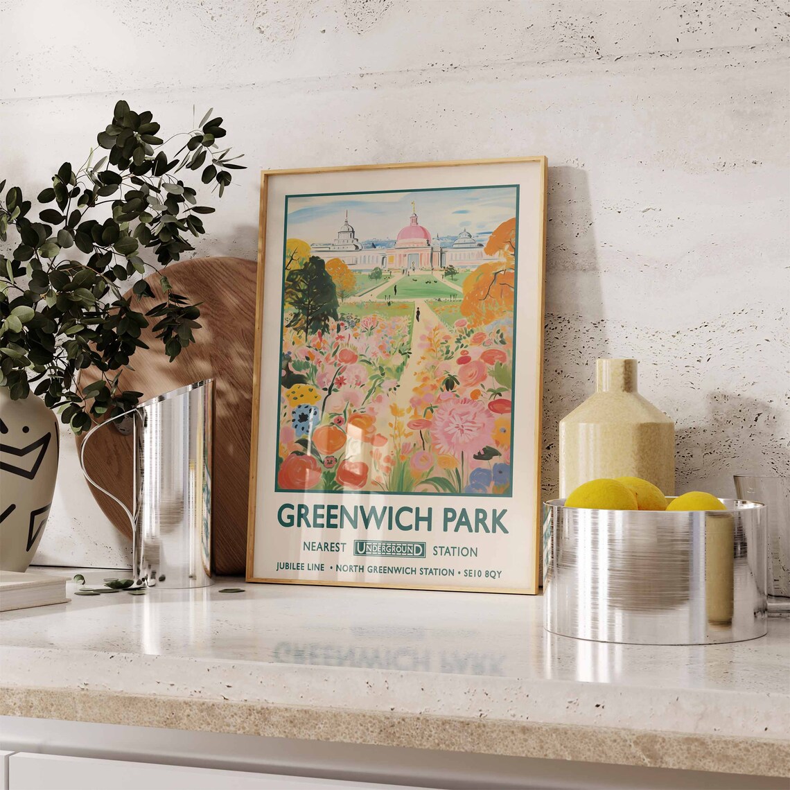 Greenwich Park London William Morris Art Print - Image 2