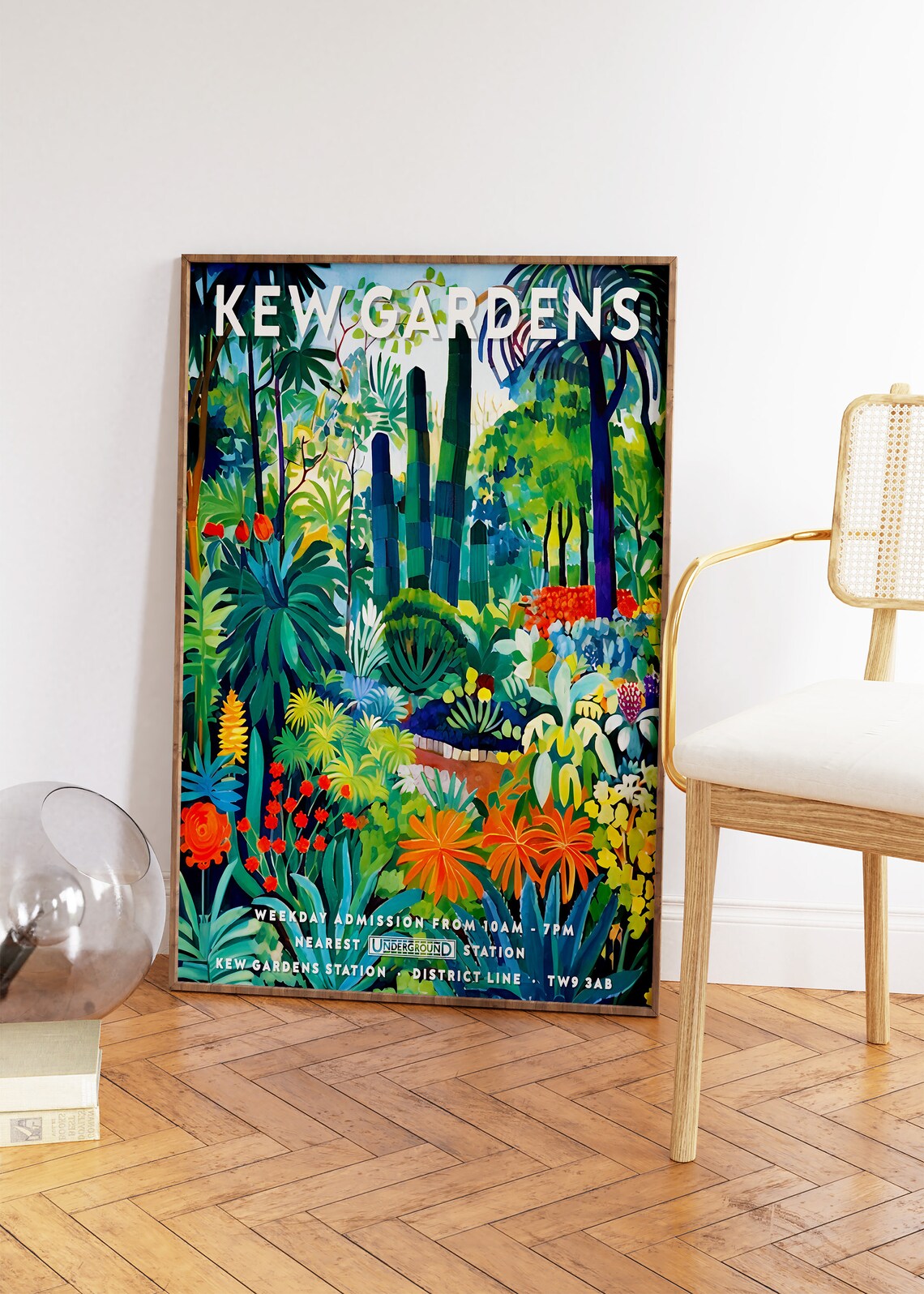 Kew Gardens London Lush Greenhouse Colorful Botanical Poster - Image 2