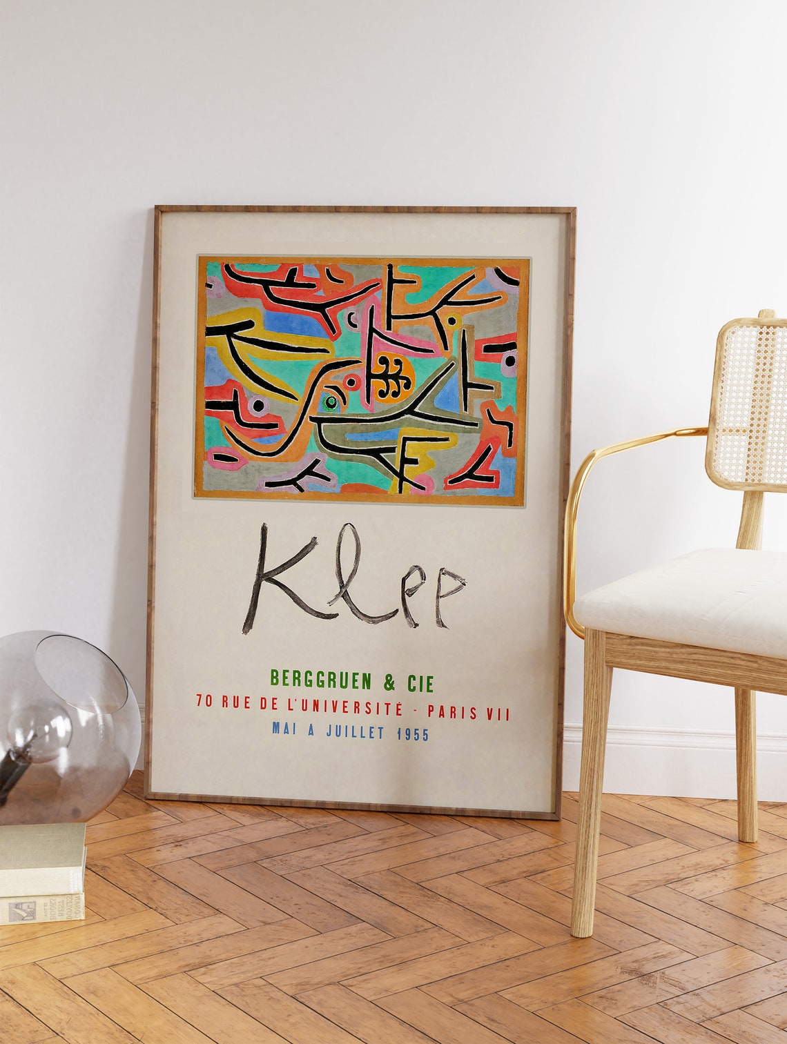 Paul Klee Exhibition Poster Berggruen Paris 1955 Abstract Art - Image 2