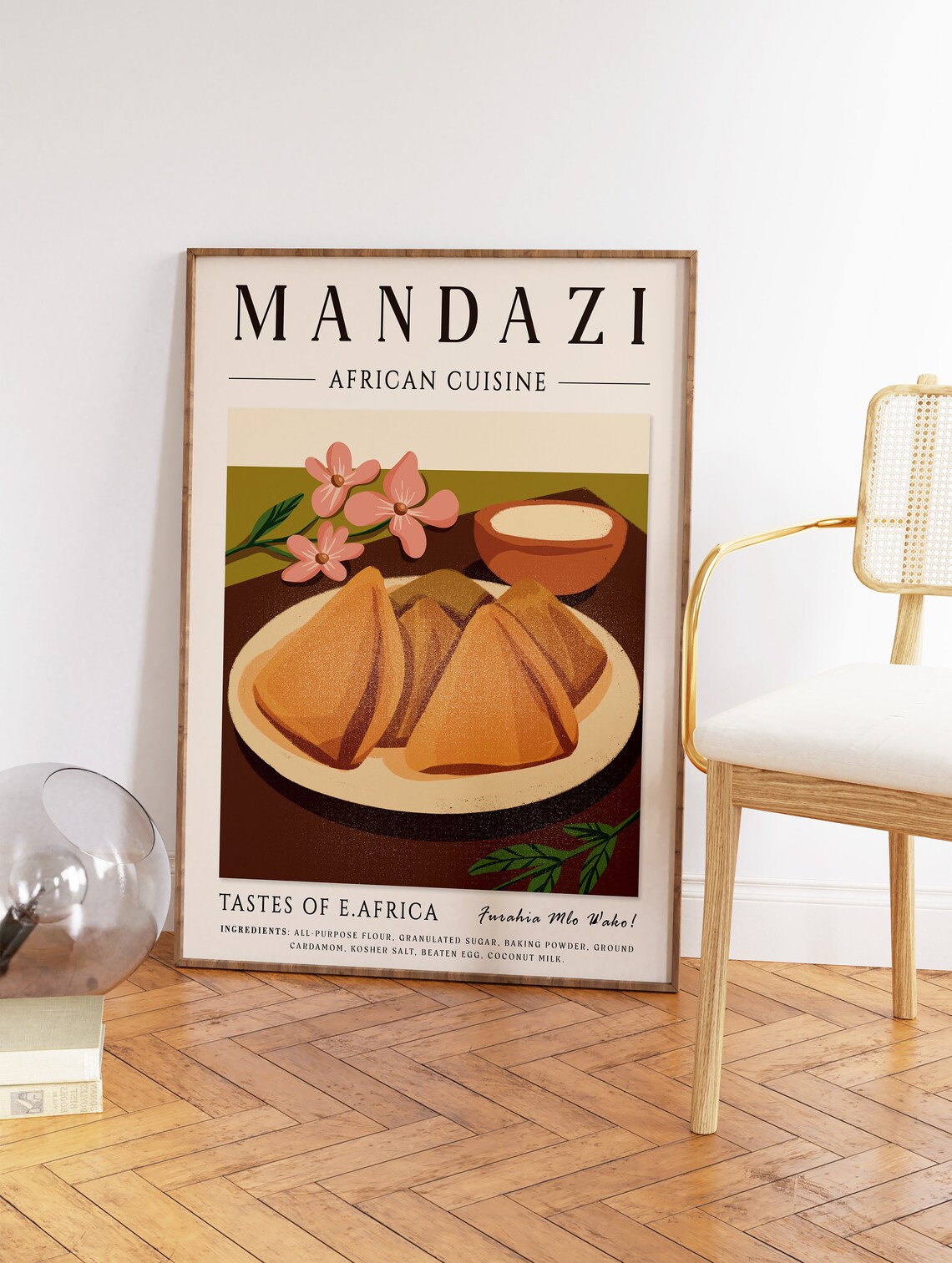 Mandazi Food Poster, African Kitchen Art Print - Image 2