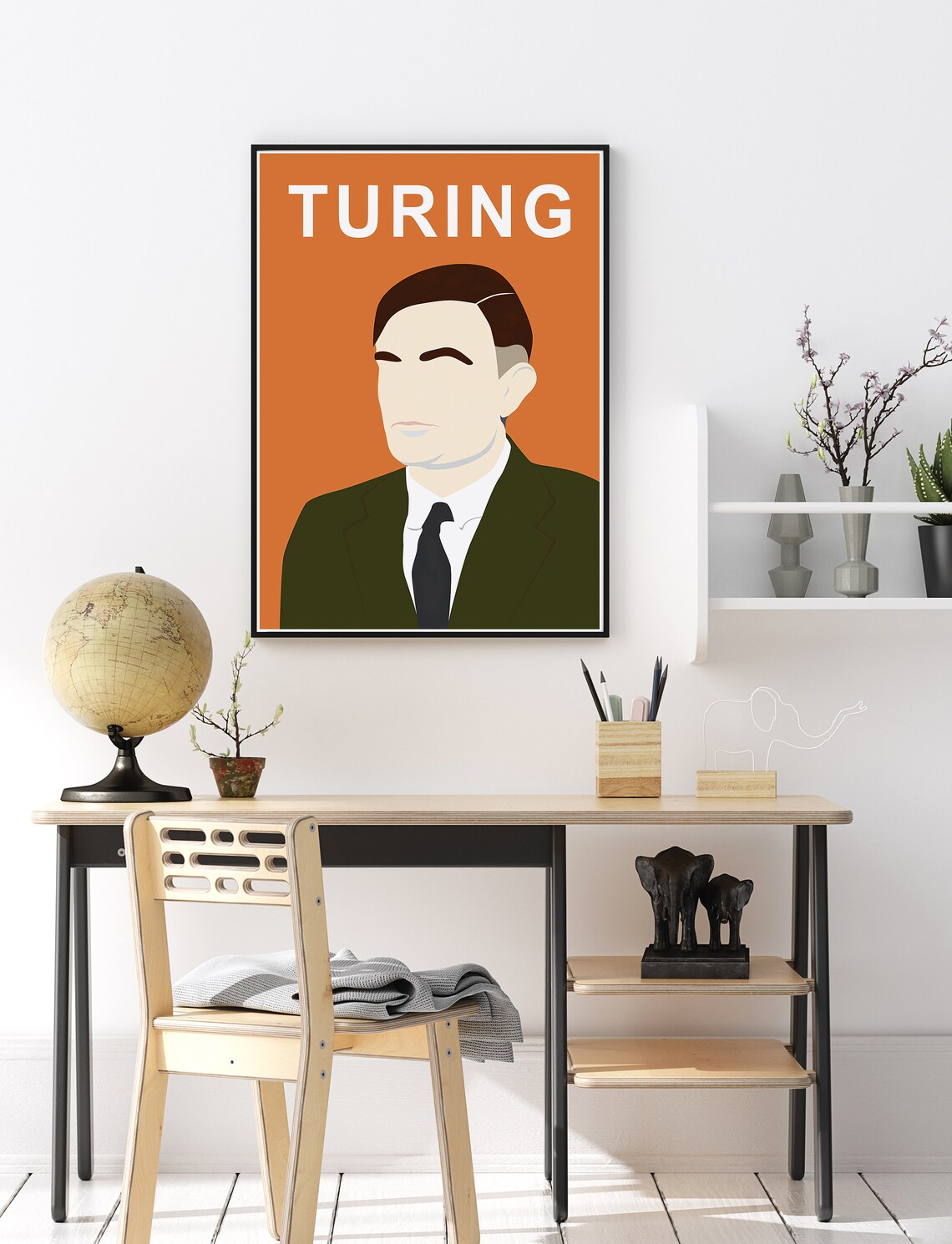 Alan Turing Minimalist Art Print, LGBT Home Decor - Image 2