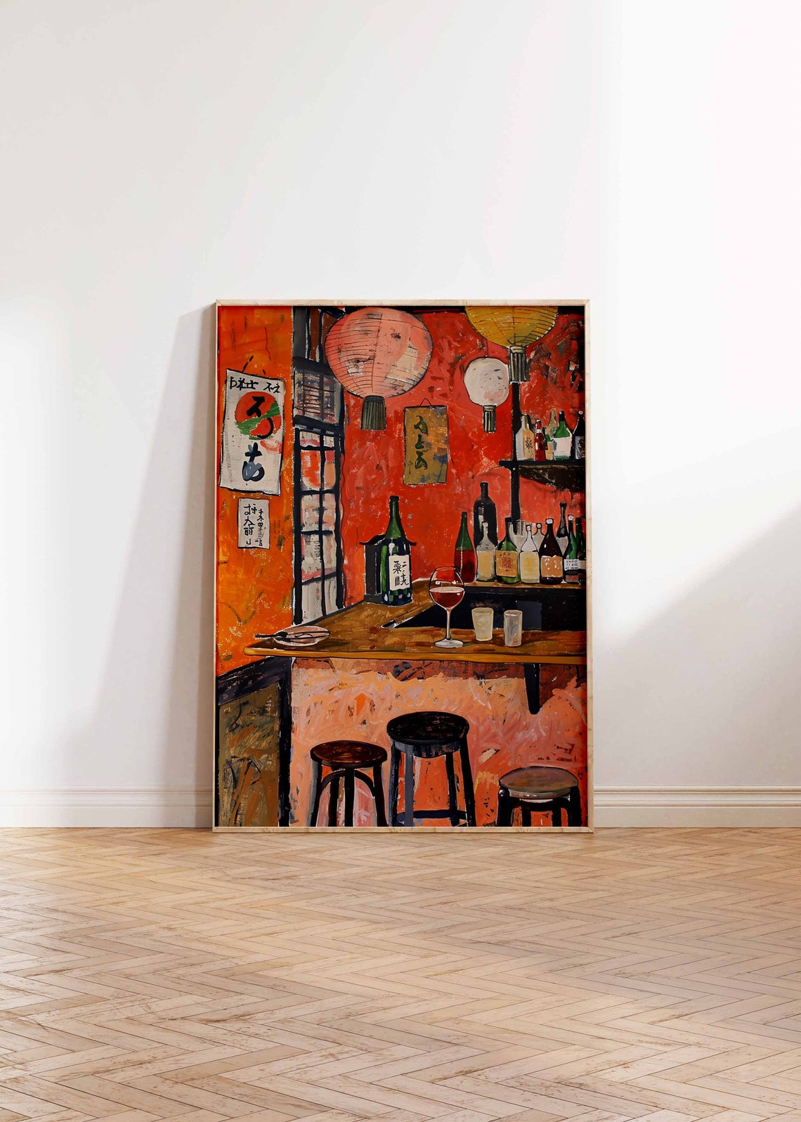 Japanese Izakaya Bar Poster Tokyo Bar Art Japanese Poster Tokyo Print Cocktail Bar Poster Asian Bar Scene Poster Japanese Decor - Image 2
