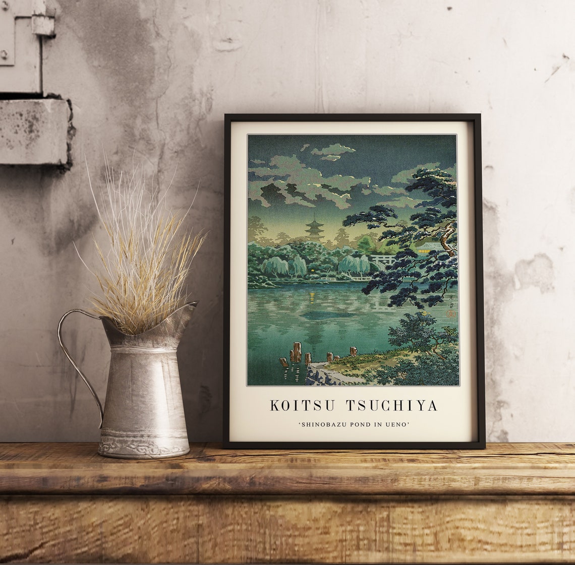 Koitsu Tsuchiya Shinobazu Pond in Ueno Moonlight Night Poster - Image 2