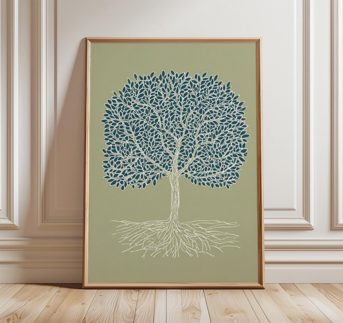 Tree Of Life Poster, Minimalist Botanical Art Print