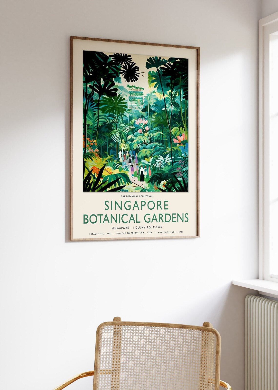 William Morris Singapore Botanical Gardens Floral Art Print - Image 3