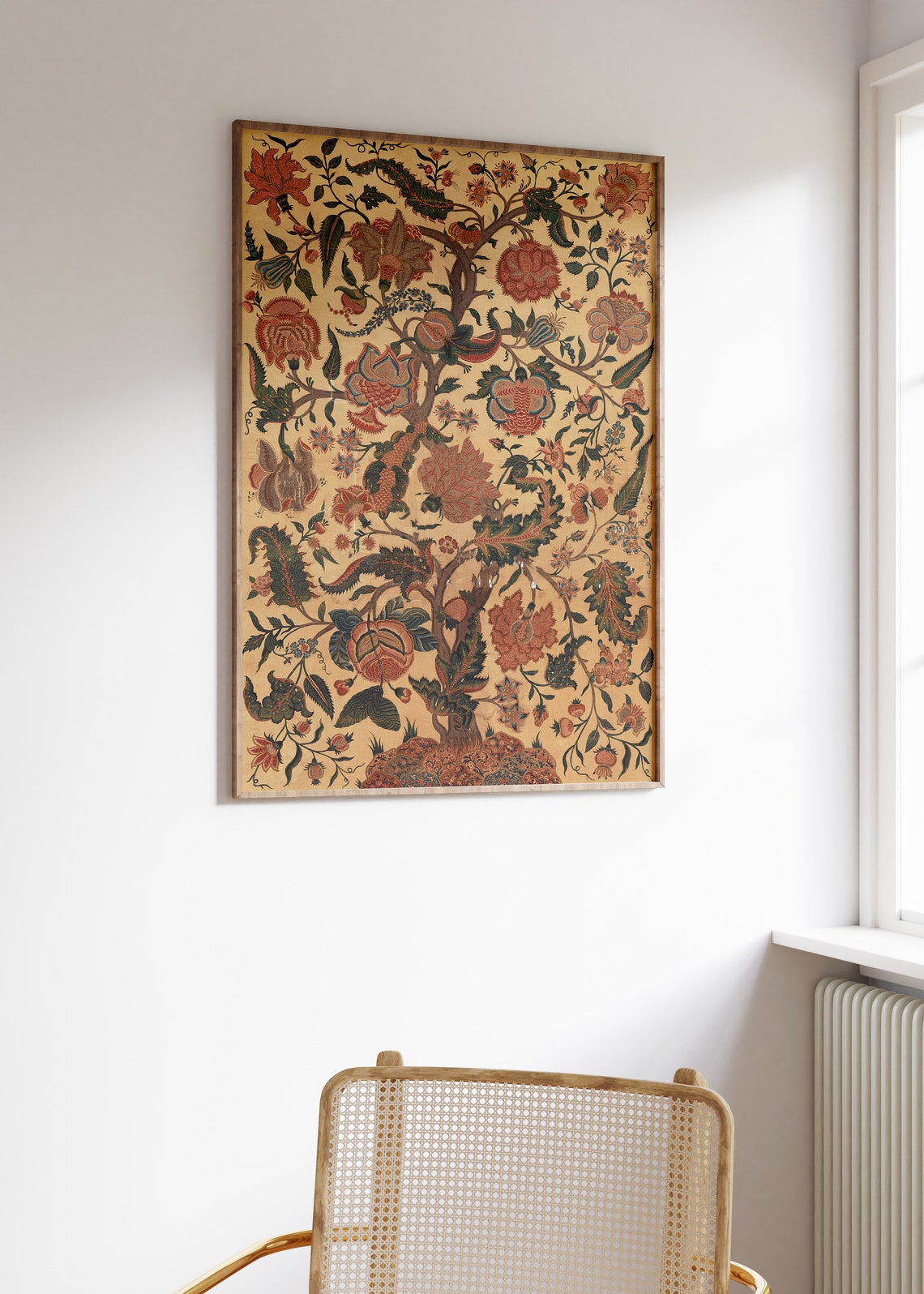 Indian Floral Tree of Life Chintz Botanical Textile Art Poster - Image 2