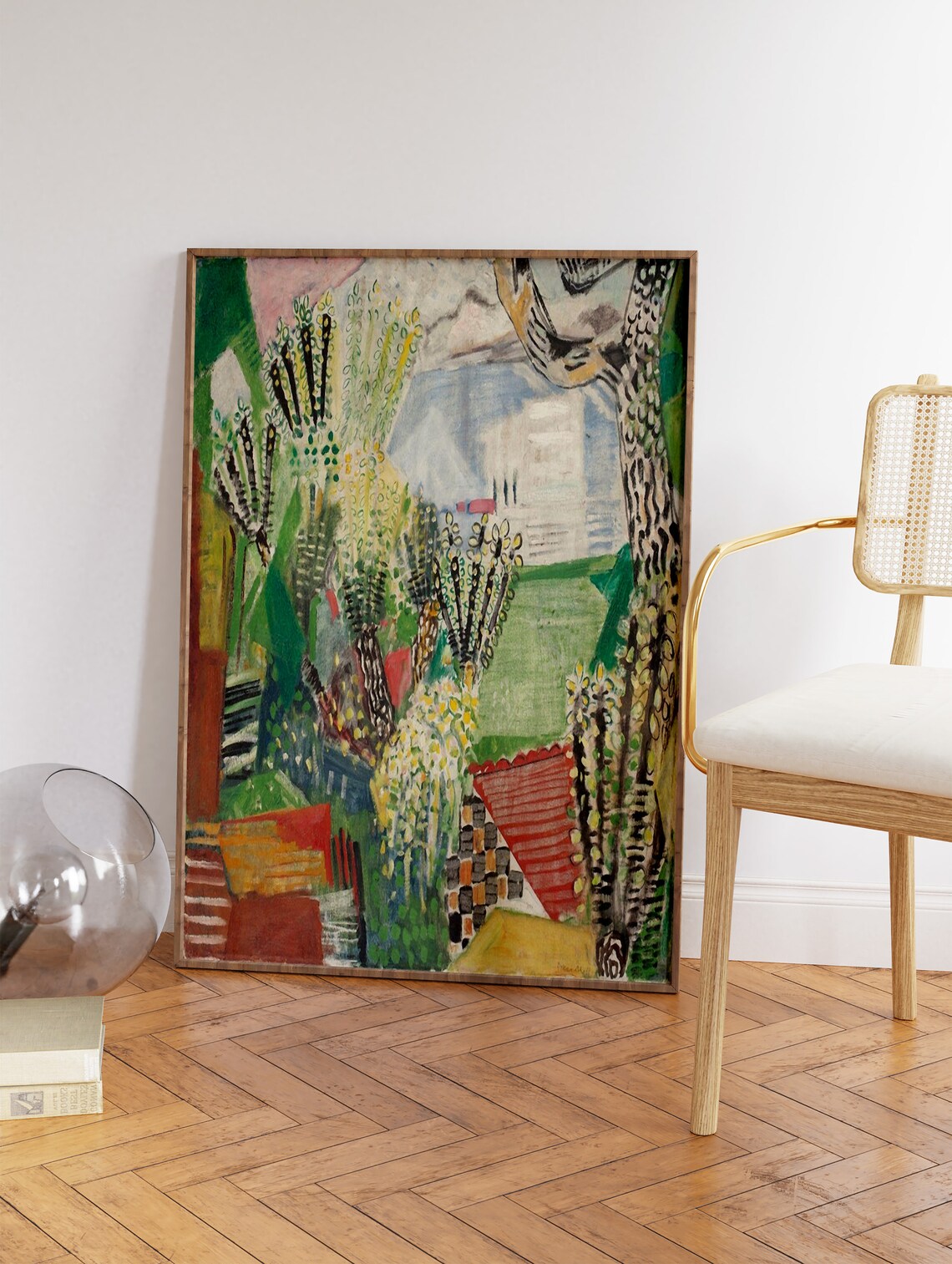 Colorful Fauvist Garden Trees Sunlit Landscape Painting Poster - Image 2