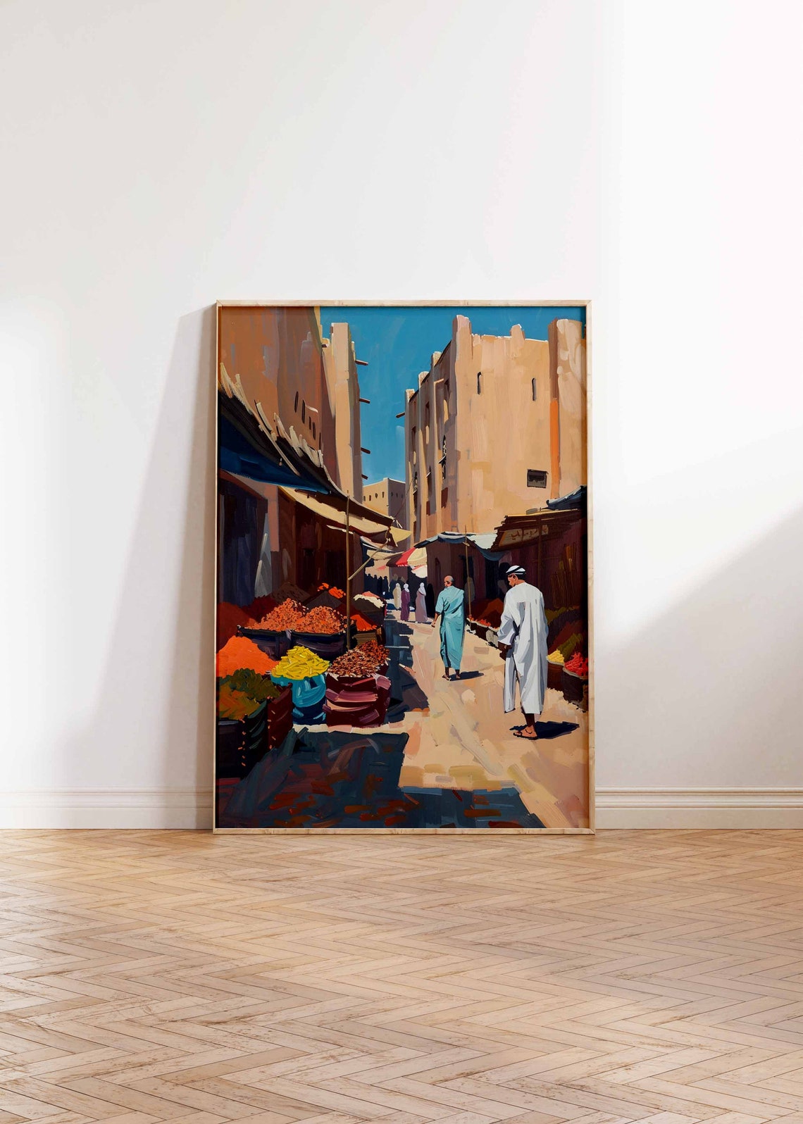 Middle Eastern Spice Souk Street Market Impressionist Poster - Image 2