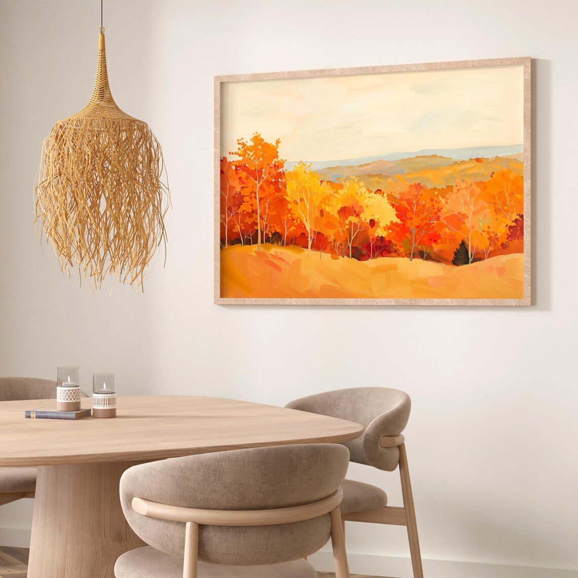 Autumn Landscape Painting, Colorful Fall Trees Art Print - Image 4