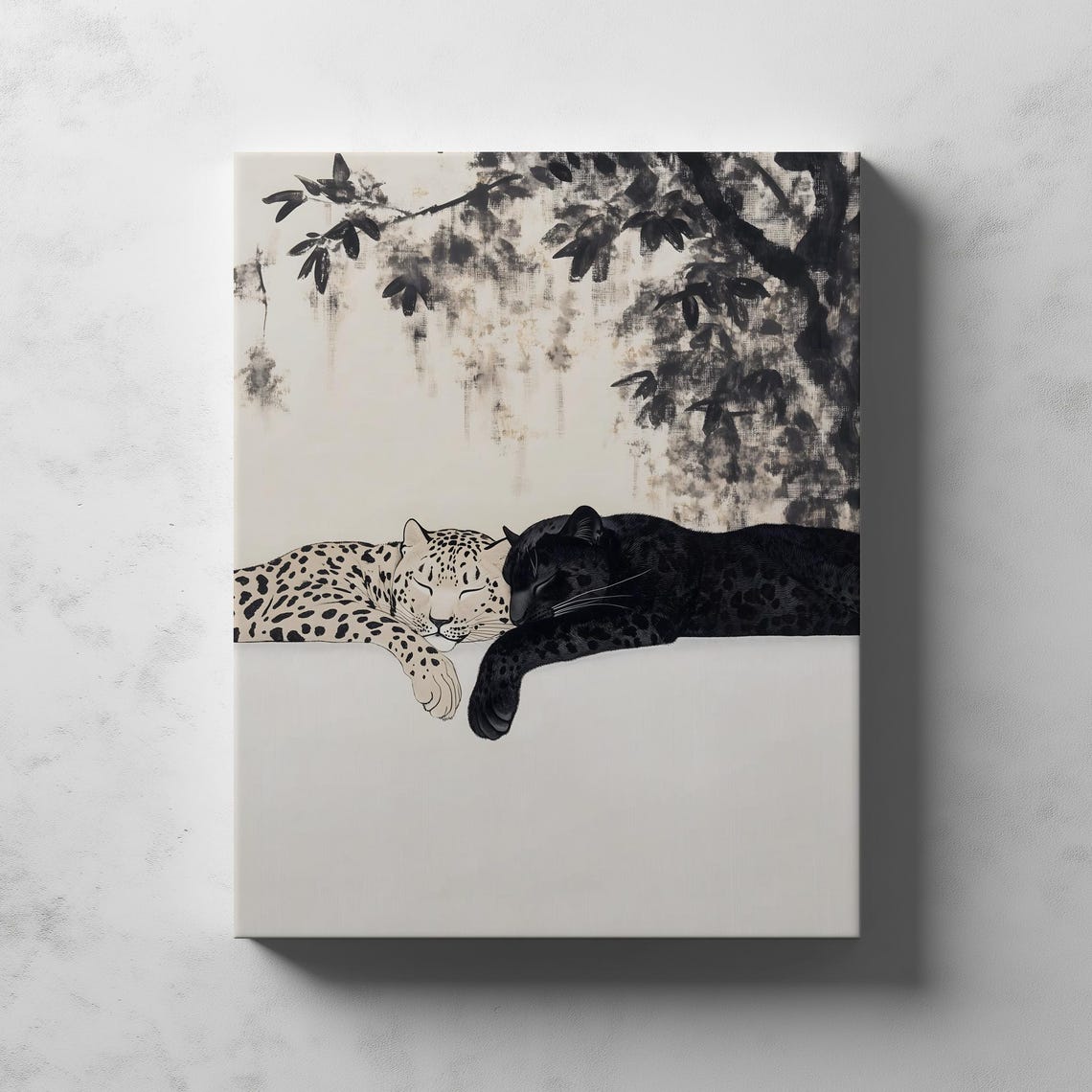 Kindred Spirits Ukiyo-e Black Leopard Art Print - Image 2