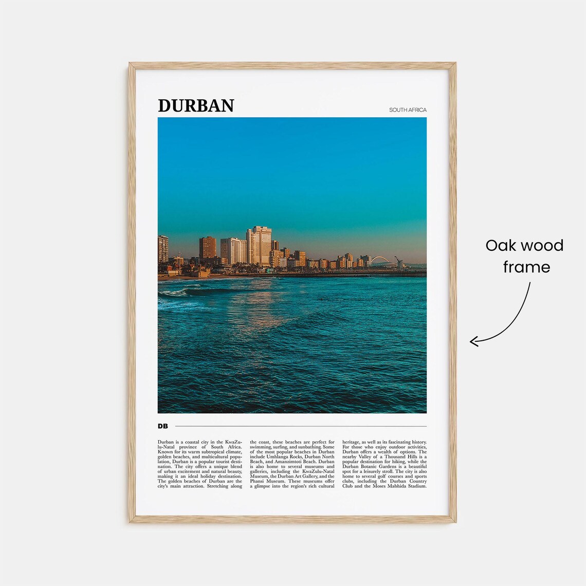 Durban Travel Poster, South Africa Wall Art Print - Image 3