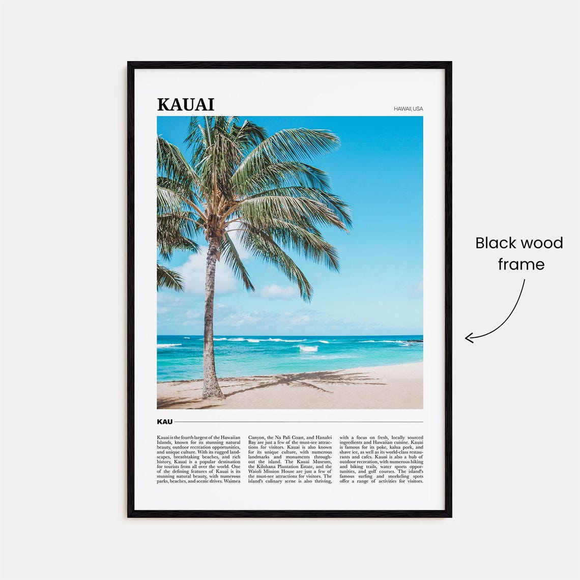Kauai Travel Poster No 2 Kauai Wall Art Kauai Poster Print Kauai Photo Kauai Decor Hawaii Usa - Image 2