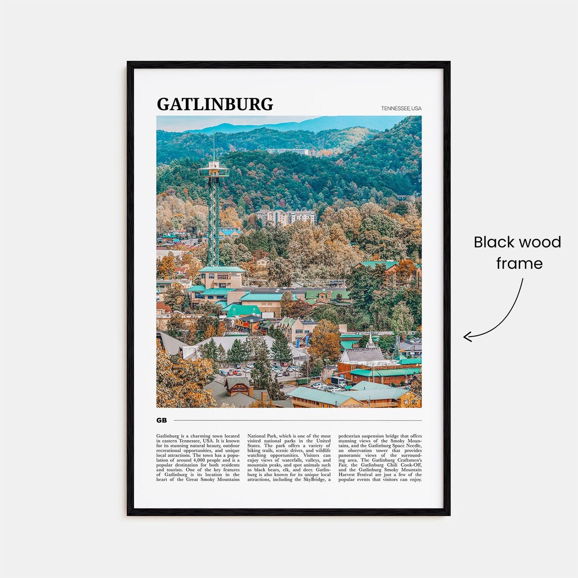 Gatlinburg Travel Poster, Tennessee USA Art Print - Image 2