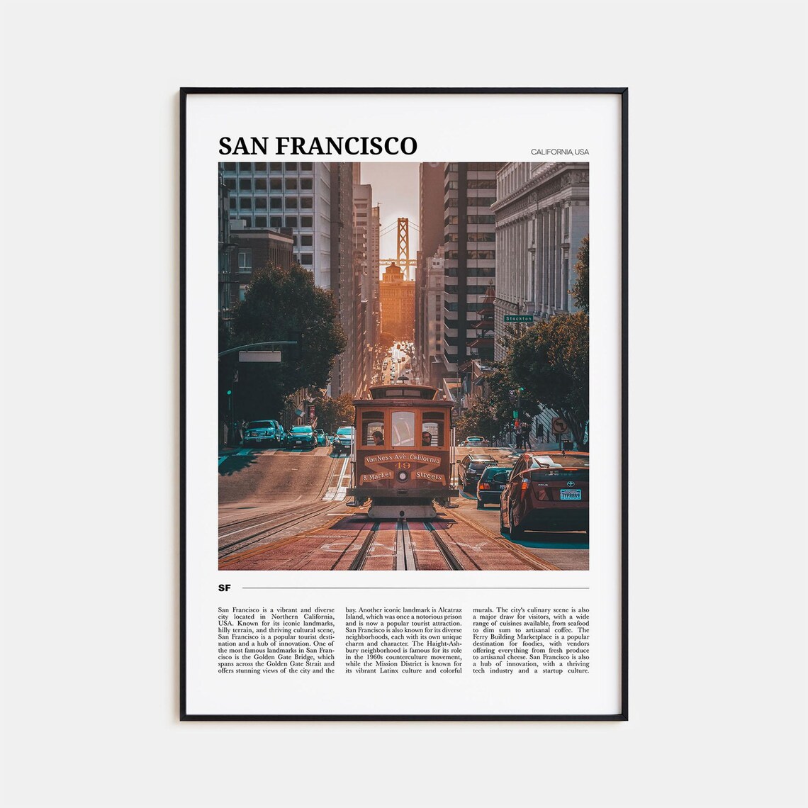San Francisco Photo Travel Poster