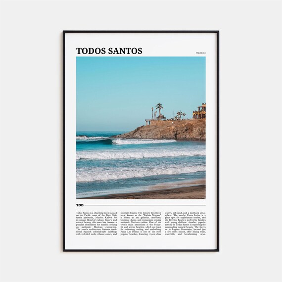 Todos Santos Travel Poster, Mexico Wall Art Print