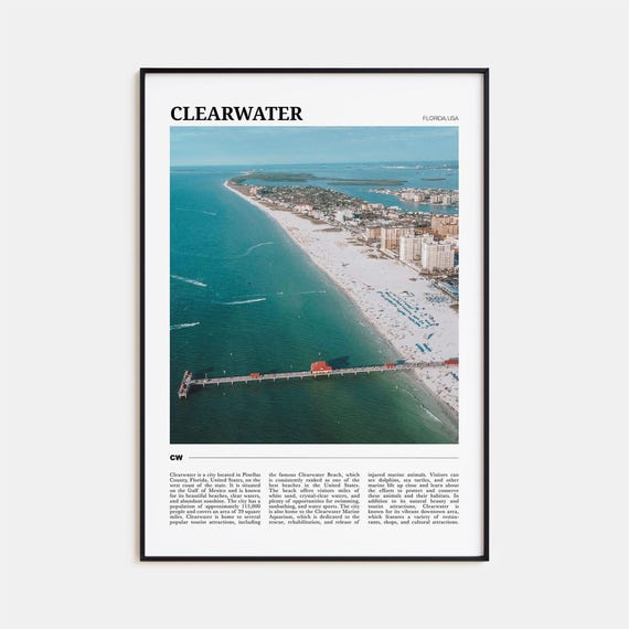 Clearwater Travel Poster, Florida USA Art Print