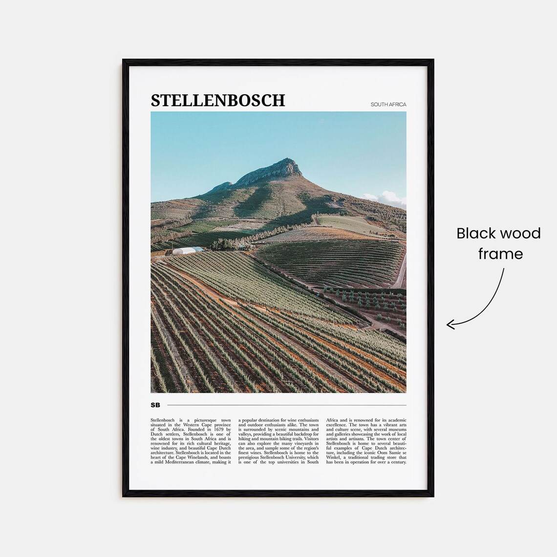 Stellenbosch Travel Poster, South Africa Art Print - Image 2