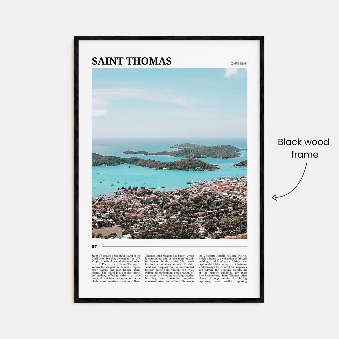 Saint Thomas Travel Poster, Caribbean Wall Art Print - Image 2