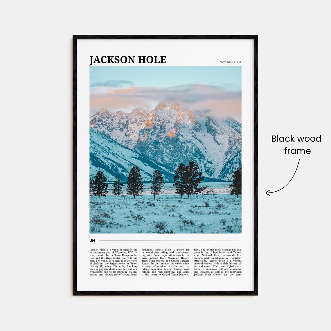 Jackson Hole Travel Poster, Wyoming USA Art Print - Image 2