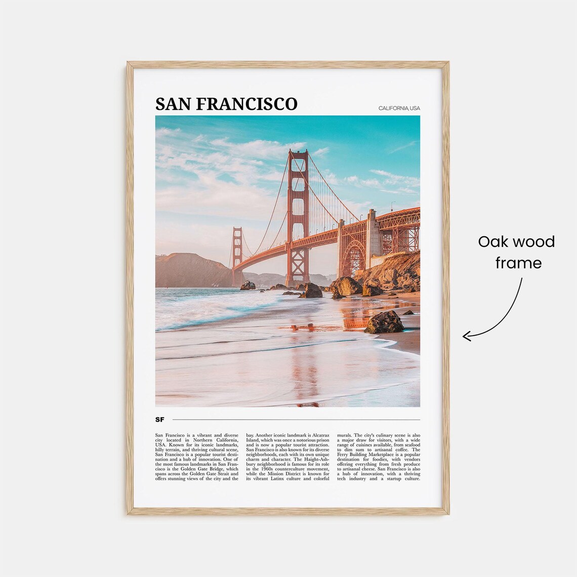San Francisco Travel Poster No. 3, California Travel Poster - Image 3